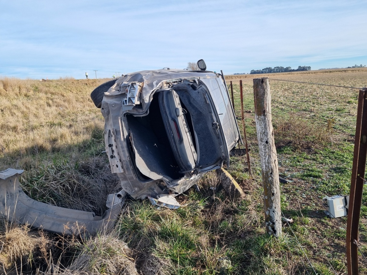 La imagen de un accidente registrado en agosto de 2025 en la Ruta Provincial 85.