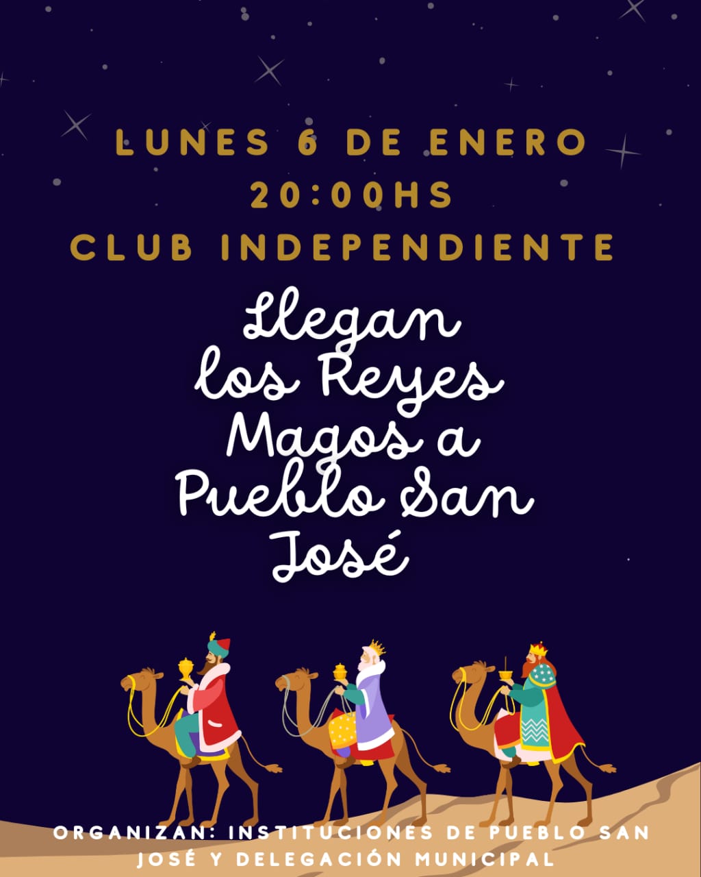 Llegan los Reyes Magos a pueblo San José